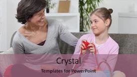  Presentation with teaching - Theme consisting of free teachers - woman teaching her granddaughter how background and a  colored foreground