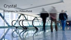  Presentation with three - Cool new slide set with free technicial - three men move in grey backdrop and a light gray colored foreground