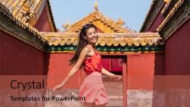  Presentation with china travel - Amazing theme having free tempeltes - happy asian caucasian mixed race backdrop and a red colored foreground