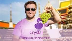  Presentation with picnic - Presentation design consisting of free tempeltes - man having picnic background and a  colored foreground