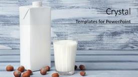  Presentation with box carton - Slide set consisting of free templates - carton box and glass background and a light blue colored foreground