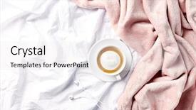  Presentation with cup coffee - Slide set having free templates - cup of morning coffee background and a white colored foreground