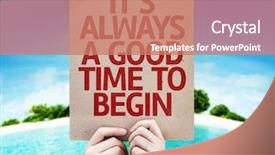  Presentation with good - PPT theme enhanced with free templates - it's always a good time background and a coral colored foreground