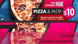  Presentation with taste - PPT layouts consisting of free templates - restaurant gift voucher flyer template background and a crimson colored foreground