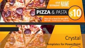  Presentation with taste - Presentation design enhanced with free templates - restaurant gift voucher flyer template background and a gold colored foreground