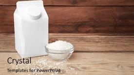  Presentation with rice - Colorful presentation design enhanced with free templates - simple milk box and little backdrop and a soft green colored foreground