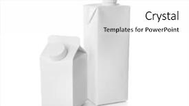  Presentation with white milk - Theme enhanced with free templates - two simple milk boxes background and a white colored foreground