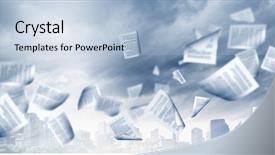  Presentation with transportation air balloon flying - Slide set enhanced with free themes - background conceptual image with papers background and a  colored foreground