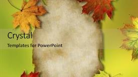  Presentation with free - Amazing theme having free themes - old paper in autumn theme backdrop and a  colored foreground