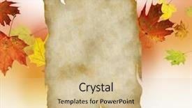  Presentation with old paper - Audience pleasing presentation theme consisting of free themes - old paper in autumn theme backdrop and a  colored foreground