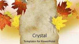  Presentation with free - PPT theme featuring free themes - old paper in autumn theme background and a  colored foreground