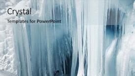  Presentation with winter ice - PPT layouts enhanced with free themes - winter ice in the mountain background and a light blue colored foreground