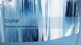  Presentation with winter ice - Audience pleasing presentation theme consisting of free themes - winter ice in the mountain backdrop and a light blue colored foreground