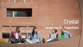  Presentation with college students - Audience pleasing theme consisting of little helpers funny kids happy backdrop and a light gray colored foreground