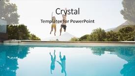  Presentation with cheerful - PPT theme consisting of free time - full length of a cheerful background and a white colored foreground