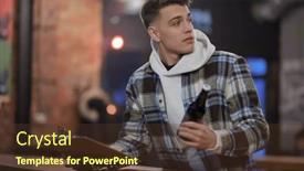  Presentation with order - Slide set enhanced with free-time-lifestyle-a-modern background and a tawny brown colored foreground