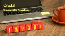  Presentation with free trade - Presentation featuring free trade - import written on a wooden background and a tawny brown colored foreground