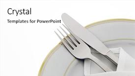  Presentation with free trade - Presentation theme having free trade - knife with a fork background and a white colored foreground