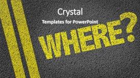  Presentation with road - PPT theme with free trade - where written on the road background and a dark gray colored foreground