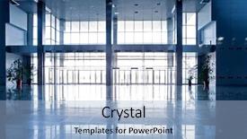  Presentation with free trade - Amazing presentation theme having free trade - wide blue hall interior backdrop and a light blue colored foreground