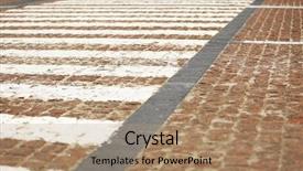  Presentation with pedestrian crossing - Amazing PPT layouts having free traffic safety - empty pedestrian crossing backdrop and a coral colored foreground