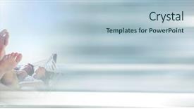  Presentation with grey - Beautiful slide set featuring free transitions - couple in hamoc at beach backdrop and a light blue colored foreground