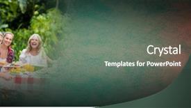  Presentation with hall fame of red stamp - Colorful slide set enhanced with free transitions - man cooking bbq for family backdrop and a  colored foreground