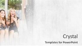  Presentation with celebration - Presentation theme with free transitions - women having fun celebration party background and a white colored foreground