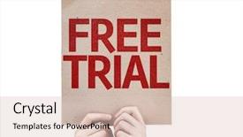  Presentation with free trial - Presentation theme with free trial card isolated background and a lemonade colored foreground