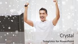  Presentation with supporting - Audience pleasing slide deck consisting of  backdrop and a  colored foreground