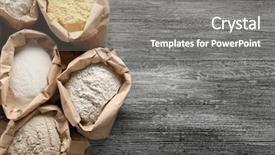  Presentation with flour - Amazing PPT theme having free typing - paper bags with different types backdrop and a gray colored foreground