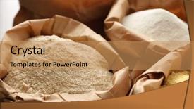  Presentation with paper bag vs plastic bags - Beautiful slide set featuring free typing - paper bags with different types backdrop and a coral colored foreground