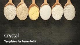  Presentation with flour - Presentation theme having free typing - spoons with different types background and a dark gray colored foreground