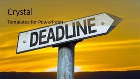  Presentation with last chance - Beautiful slides featuring last chance - deadline sign with a sunset backdrop and a gold colored foreground