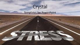  Presentation with stress - Cool new slide deck with consulting mindset - stress written on desert road backdrop and a  colored foreground