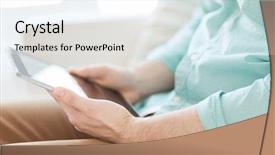  Presentation with learning technology - Theme consisting of free video games - technology leisure lifestyle and distance background and a white colored foreground