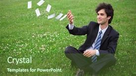  Presentation with ancient egypt paper - Amazing presentation theme having free visualization - businessman sitting on the meadow backdrop and a tawny brown colored foreground