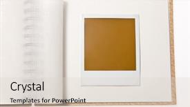  Presentation with photo album - Cool new slide set with free visualization - localized blank photo backdrop and a lemonade colored foreground