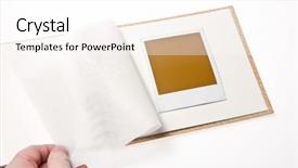  Presentation with photo album - Presentation design enhanced with free visualization - localized blank photo background and a  colored foreground