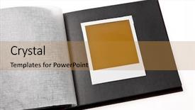  Presentation with photo album - Amazing presentation theme having free visualization - localized blank photo backdrop and a gold colored foreground