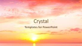  Presentation with abstract glowing teal shapes - Colorful presentation design enhanced with free wallpaper - glowing paradise magnificent view backdrop and a cream colored foreground