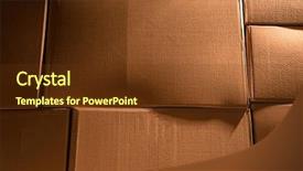  Presentation with boxes - Amazing PPT layouts having free warehouse - cardboard boxes background backdrop and a tawny brown colored foreground