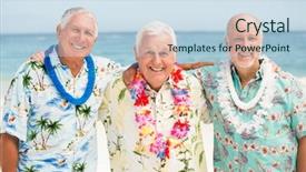  Presentation with honolulu senior on a beach - Amazing presentation theme having free waves grey - senior men standing backdrop and a  colored foreground