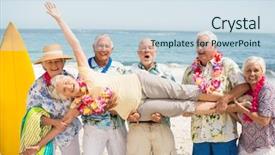  Presentation with physical activity seniors active senior - Amazing presentation theme having free waves grey - seniors carrying senior woman backdrop and a sky blue colored foreground