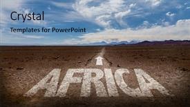  Presentation with welcome - PPT layouts having free welcome - africa written on desert road background and a light blue colored foreground