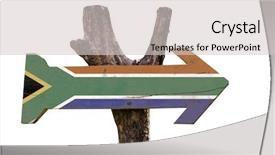  Presentation with africa - PPT theme featuring free welcome - south africa wooden sign isolated background and a light gray colored foreground