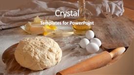  Presentation with free food - Colorful PPT layouts enhanced with free whole food - dough on the table backdrop and a tawny brown colored foreground