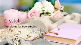  Presentation with winter scene - Beautiful PPT theme featuring free winter scene - composition with old book eye backdrop and a lemonade colored foreground