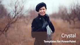  Presentation with sad woman walking - Amazing presentation theme having doctor s stethoscope with patient backdrop and a light gray colored foreground