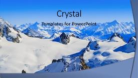  Presentation with mont blanc - Cool new PPT layouts with free winter scene - mont blanc view from aiguille backdrop and a light blue colored foreground